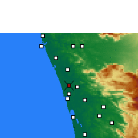 Nächste Vorhersageorte - Irinjalakuda - Karte