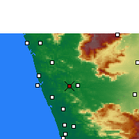 Nächste Vorhersageorte - Shoranur - Karte