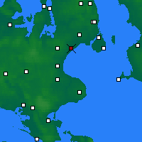 Nächste Vorhersageorte - Greve Kommune - Karte