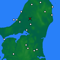 Nächste Vorhersageorte - Brønderslev - Karte