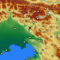Nächste Vorhersageorte - Kanal ob Soči - Karte