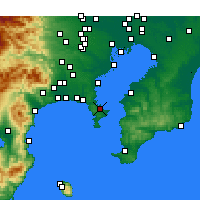 Nächste Vorhersageorte - Yokosuka - Karte
