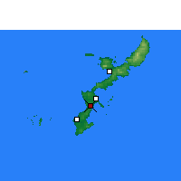 Nächste Vorhersageorte - Okinawa - Karte