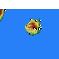 Nächste Vorhersageorte - Puerto Rico - Karte