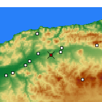 Nächste Vorhersageorte - Oued Fodda - Karte