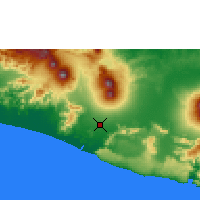 Nächste Vorhersageorte - Yogyakarta - Karte