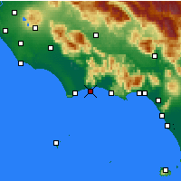 Nächste Vorhersageorte - Terracina - Karte