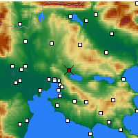 Nächste Vorhersageorte - Langadas - Karte