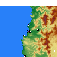 Nächste Vorhersageorte - Concón - Karte