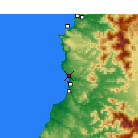 Nächste Vorhersageorte - Valparaíso - Karte