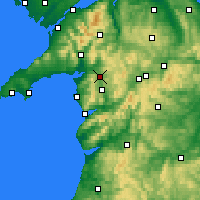 Nächste Vorhersageorte - Llyn Trawsfynydd - Karte