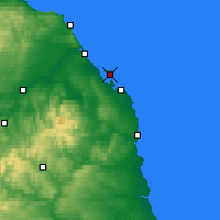 Nächste Vorhersageorte - Holy Island - Karte