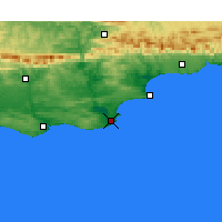 Nächste Vorhersageorte - Gouritsmond - Karte