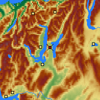 Nächste Vorhersageorte - Lake Hāwea - Karte