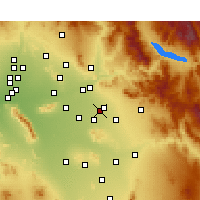 Nächste Vorhersageorte - Mesa AFB - Karte