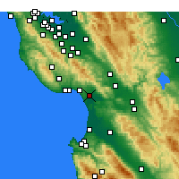 Nächste Vorhersageorte - Watsonville - Karte