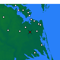Nächste Vorhersageorte - Chesapeake - Karte