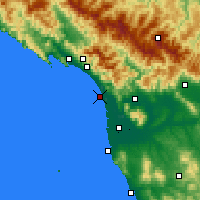 Nächste Vorhersageorte - Viareggio - Karte