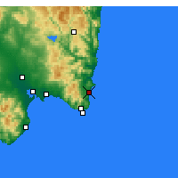 Nächste Vorhersageorte - Costa Rei - Karte