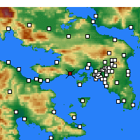 Nächste Vorhersageorte - Megara - Karte