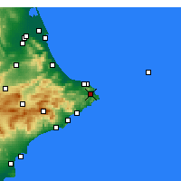 Nächste Vorhersageorte - Xàbia - Karte