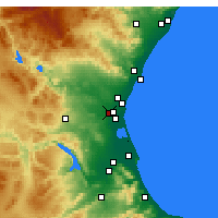 Nächste Vorhersageorte - Alacuás - Karte