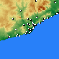 Nächste Vorhersageorte - Cornellà de Llobregat - Karte