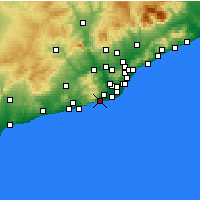 Nächste Vorhersageorte - Castelldefels - Karte
