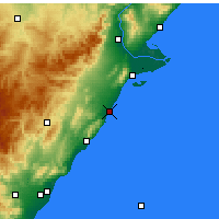 Nächste Vorhersageorte - Benicarló - Karte