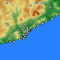 Nächste Vorhersageorte - Badalona - Karte