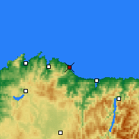 Nächste Vorhersageorte - Burela - Karte