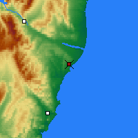 Nächste Vorhersageorte - Oamaru - Karte