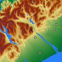 Nächste Vorhersageorte - Mount Hutt - Karte