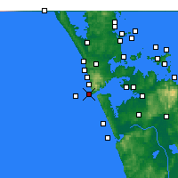 Nächste Vorhersageorte - Manukau Harbour Entrance - Karte