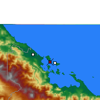 Nächste Vorhersageorte - Bocas del Toro - Karte