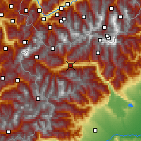 Nächste Vorhersageorte - Aosta - Karte