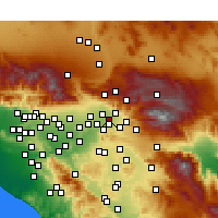 Nächste Vorhersageorte - San Bernardino - Karte