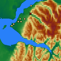 Nächste Vorhersageorte - Eagle River - Karte