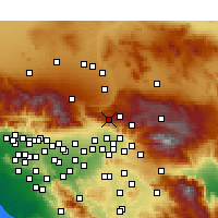 Nächste Vorhersageorte - Crestline - Karte