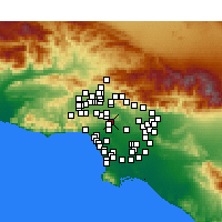 Nächste Vorhersageorte - North Hollywood - Karte