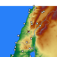 Nächste Vorhersageorte - Nabatäa - Karte