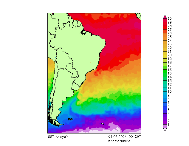 Atlantik SST Sa 04.05.2024 00 UTC