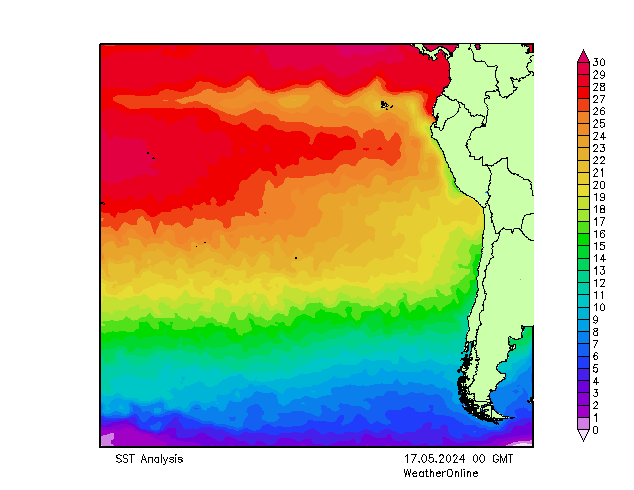 Pazifik SST Fr 17.05.2024 00 UTC