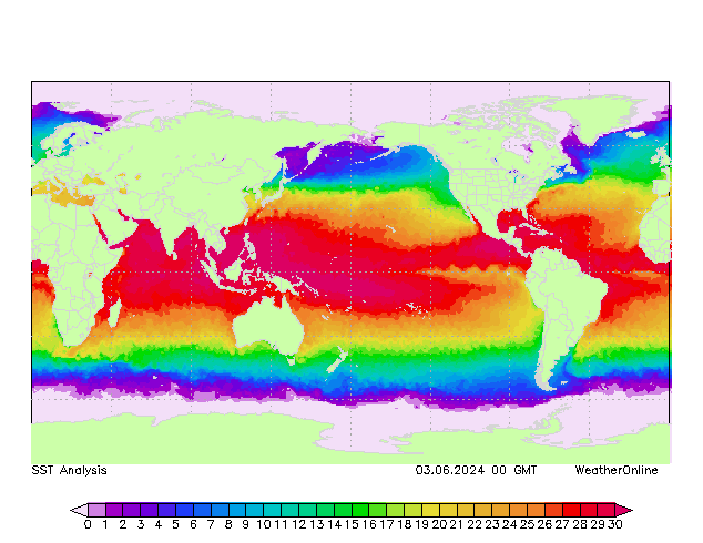 Welt SST Mo 03.06.2024 00 UTC