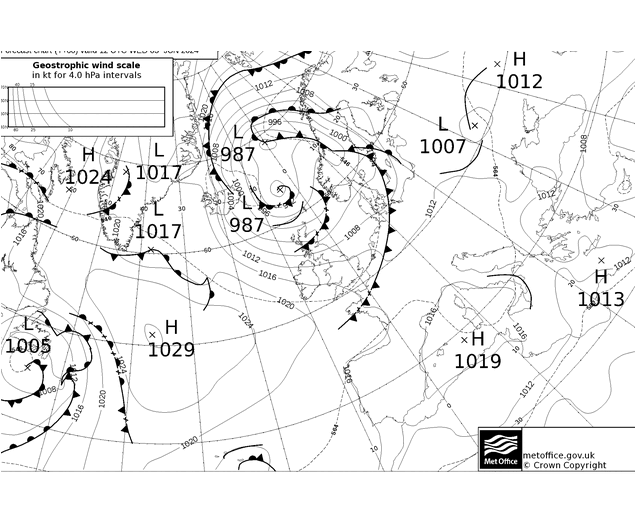 MetOffice UK Fronts Mi 05.06.2024 12 UTC