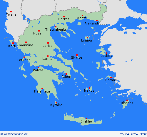  Griechenland Europa Vorhersagekarten