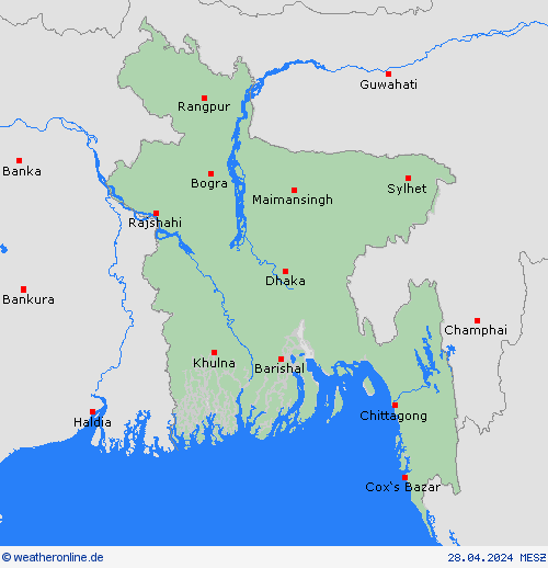  Bangladesch Asien Vorhersagekarten