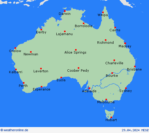  Australien Ozeanien Vorhersagekarten