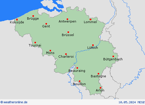  Belgien Europa Vorhersagekarten