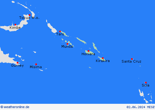  Salomonen Ozeanien Vorhersagekarten